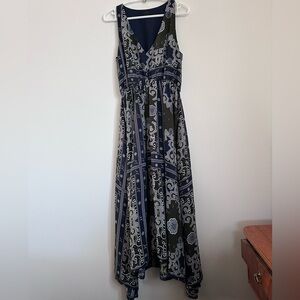 Flowy Silk Midi Dress